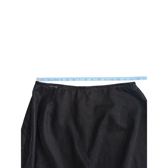 NWT Liz Claiborne Black Vamp Velvet Witchy‎ Whimsigoth Maxi Skirt Size 12 - Picture 9 of 10